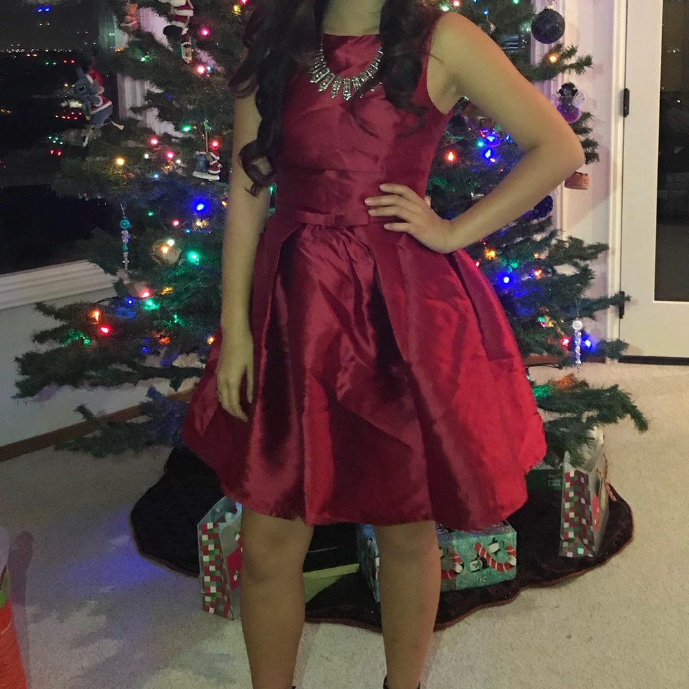 Red short dress